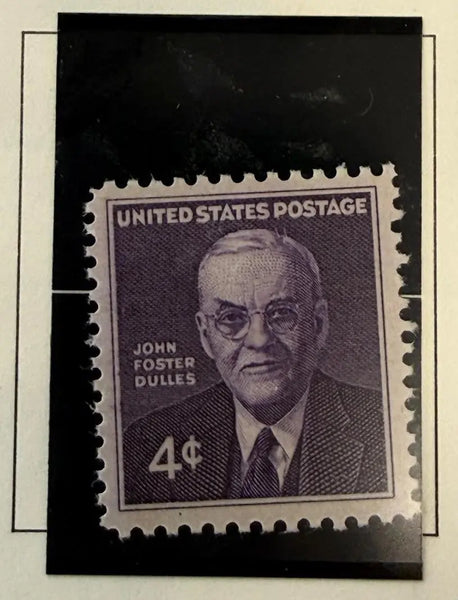 1960 U.S. 4¢ John Foster Dulles Stamp – Secretary of State Cold War Commemorative Heritage Pastime
