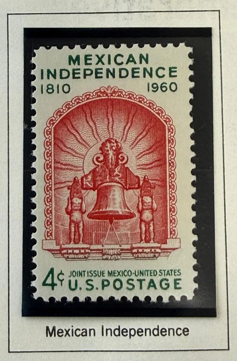 1960 U.S. 4¢ Mexican Independence Commemorative Stamp – International Heritage Issue Heritage Pastime