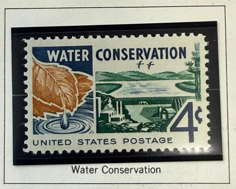 1960 U.S. 4¢ Water Conservation Stamp – Natural Resources & Conservation Commemorative Heritage Pastime