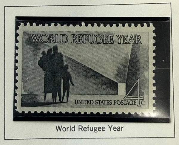 1960 U.S. 4¢ World Refugee Year Stamp – International Humanitarian Commemorative Heritage Pastime