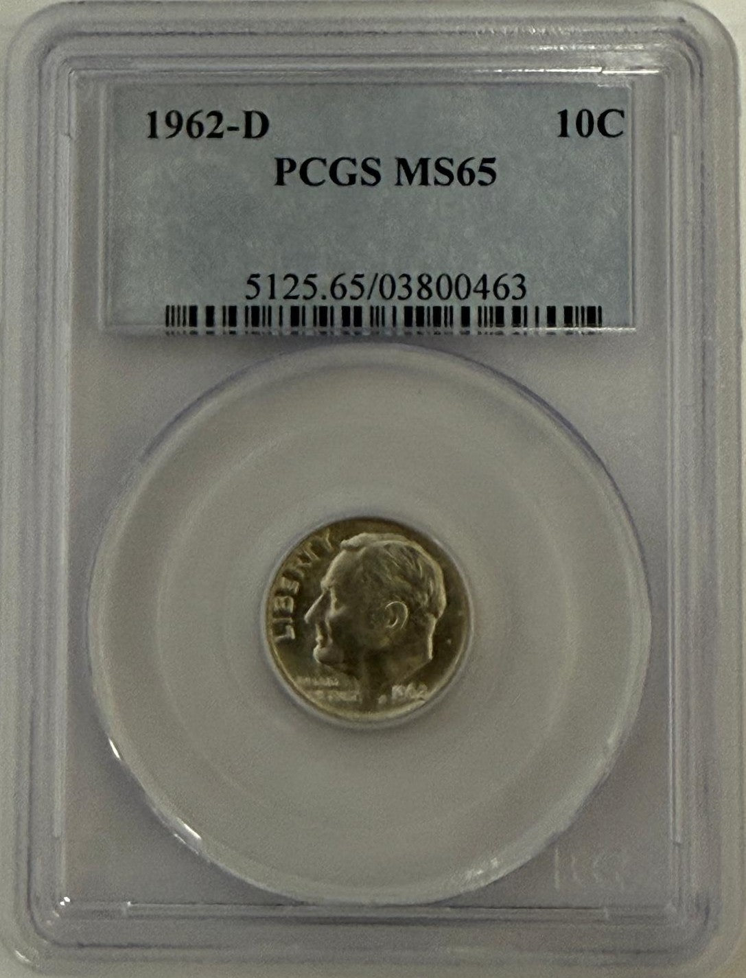 1962-D Roosevelt Dime PCGS MS65 – Gem Mint State Silver Coin