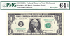 1963-A $1 FRN PMG Choice Unc 64EPQ Fancy TRUE 0/1 BINARY Serial #E00001110F Heritage Pastime