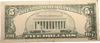 1963A $5 note. ERROR! Printing on reverse! RARE! Heritage Pastime