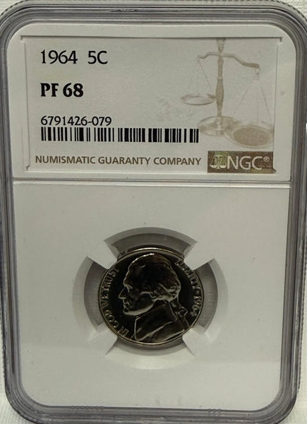 1964 Jefferson Nickel, PF68 PCGS – A Pristine Proof Example Heritage Pastime
