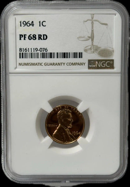 1964 Lincoln Cent, PF68 RD – A Highly Desirable Proof Coin Heritage Pastime