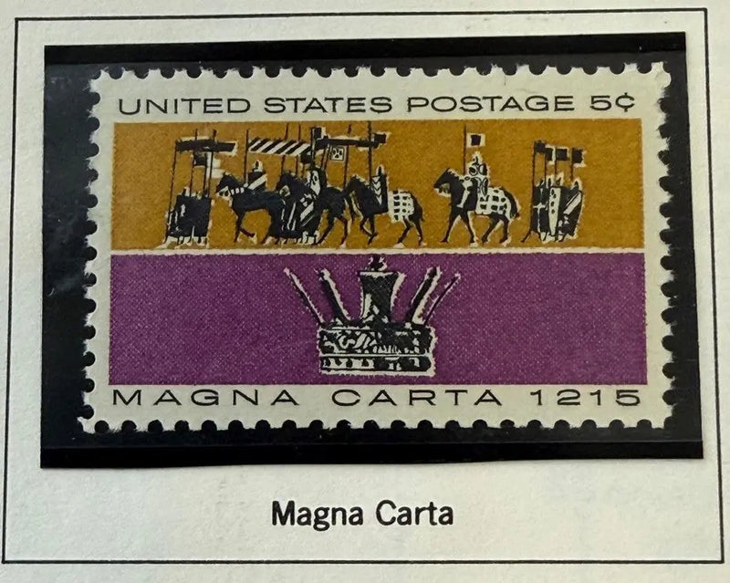 1965 United States 5¢ Magna Carta 750th Anniversary Commemorative Stamp – Scott #1265 | Historic Liberty Issue Heritage Pastime