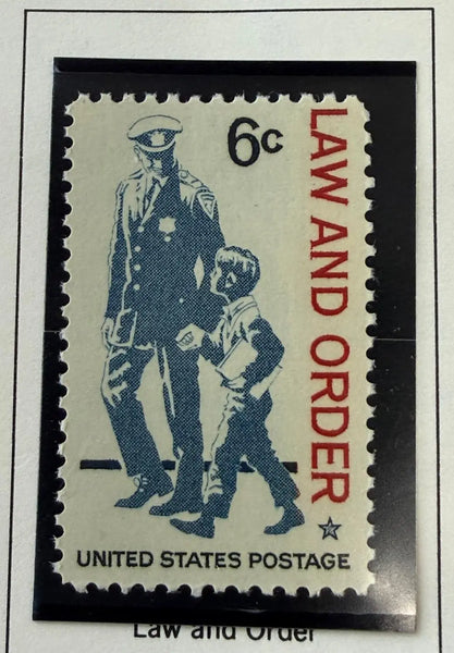 1968 U.S. 6¢ “Law and Order” Stamp – Scott #1343 Justice & Public Safety Commemorative Heritage Pastime
