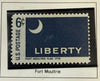 1968 United States 6¢ Fort Moultrie Flag Commemorative Stamp – Scott #1345 | Revolutionary War Flag Issue Heritage Pastime