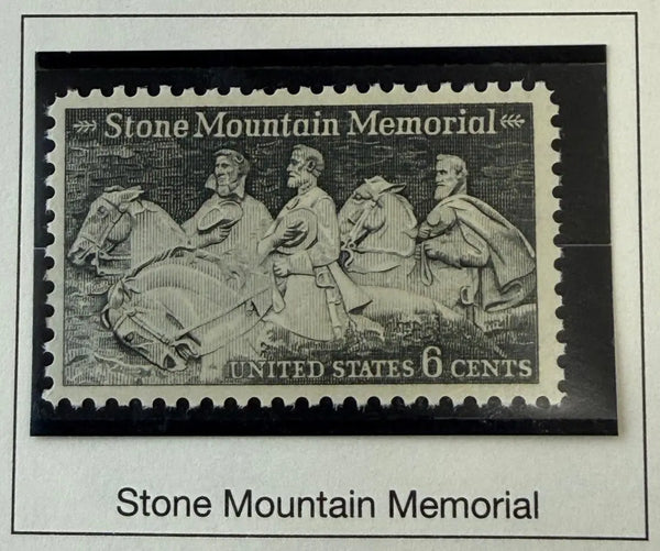 1970 United States 6¢ Stone Mountain Memorial Stamp – Scott #1409 | Historic Monument Commemorative Issue Heritage Pastime