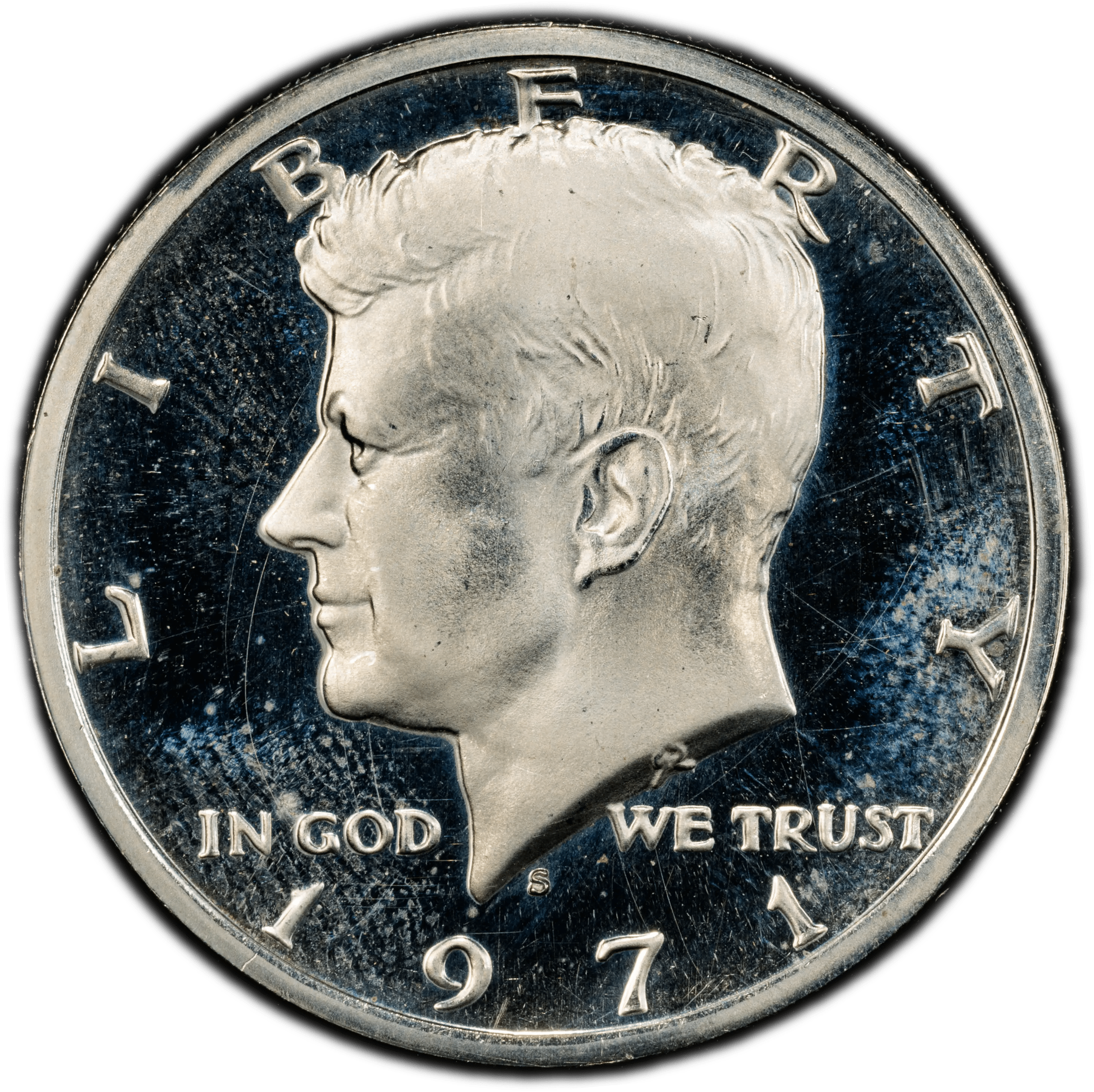 1971-S Kennedy Half Dollar – PCGS PR66 Cameo (CAM) | Proof Clad Half Dollar | High-Grade Cameo Contrast Coin Heritage Pastime