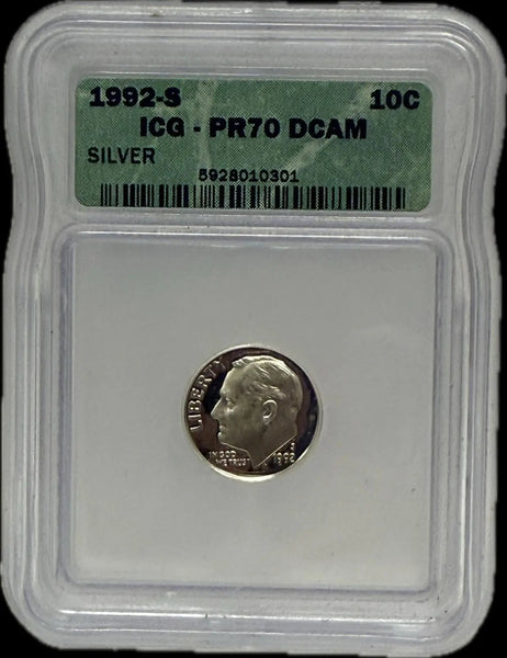 1971-S Roosevelt Dime 10C – DCAM Gem Proof | Deep Cameo Ultra Contrast Heritage Pastime