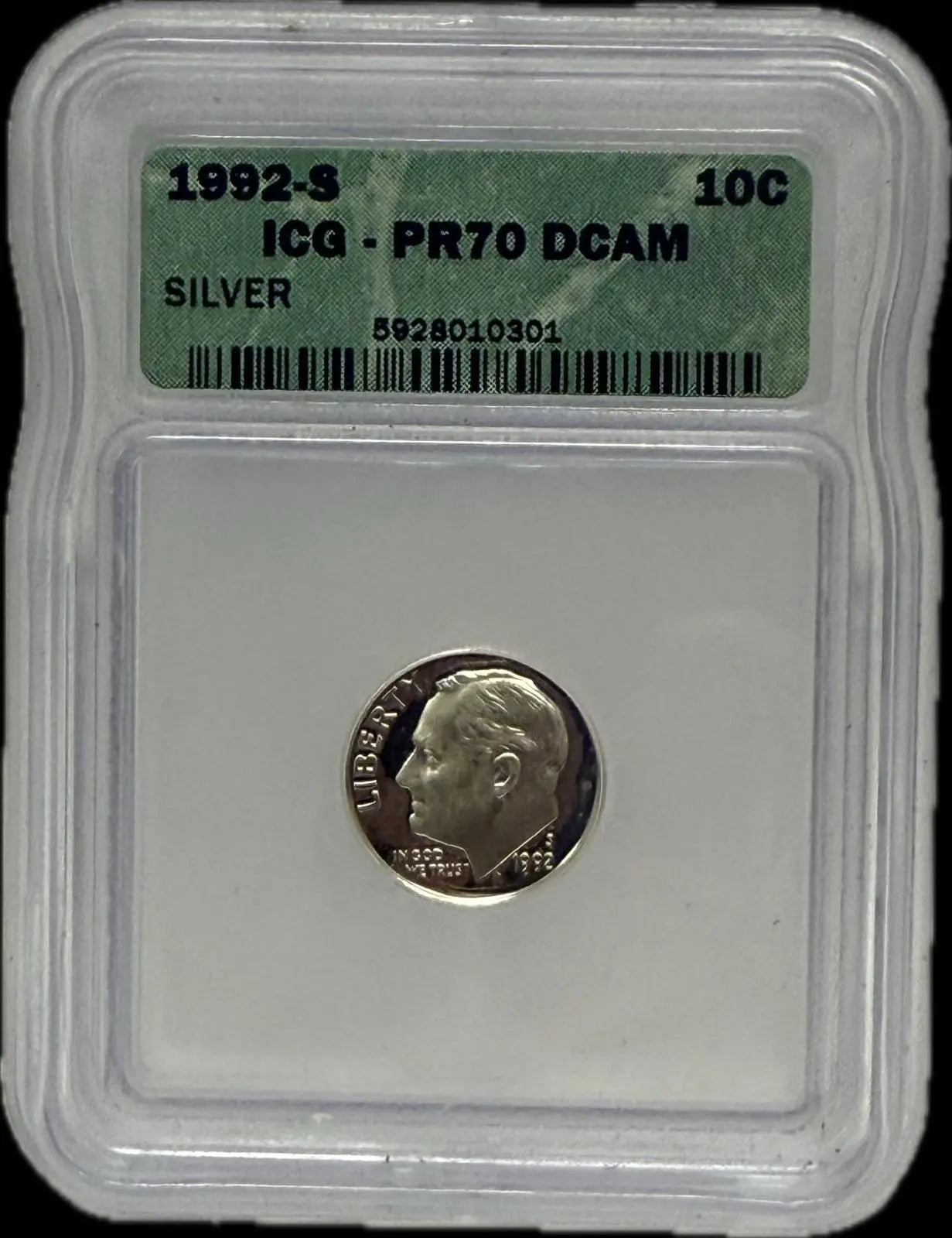 1971-S Roosevelt Dime 10C – DCAM Gem Proof | Deep Cameo Ultra Contrast Heritage Pastime