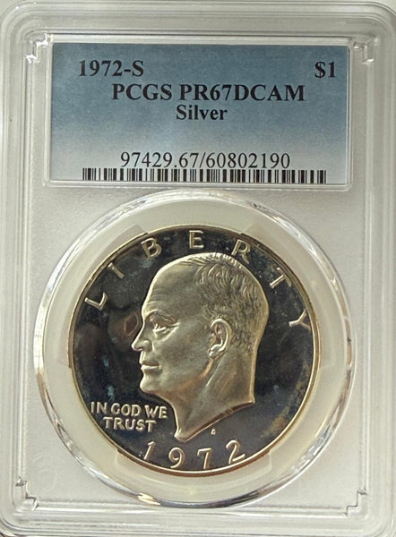 1972-S Eisenhower Silver Dollar Proof – ICG PR70 DCAM | 40% Silver | Austin Hutto Signature