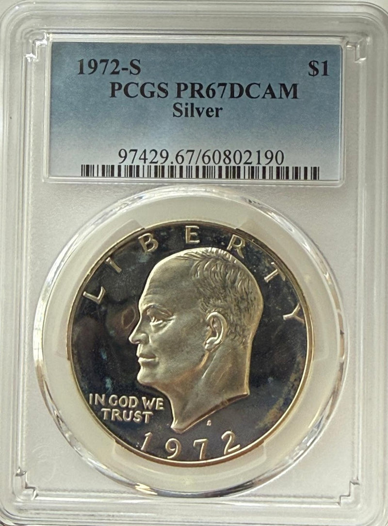 1972-S Eisenhower Silver Dollar Proof – ICG PR70 DCAM | 40% Silver | Austin Hutto Signature