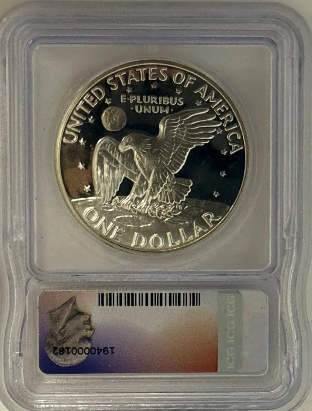 1972-S Eisenhower Silver Dollar Proof – ICG PR70 DCAM | 40% Silver | Austin Hutto Signature Heritage Pastime