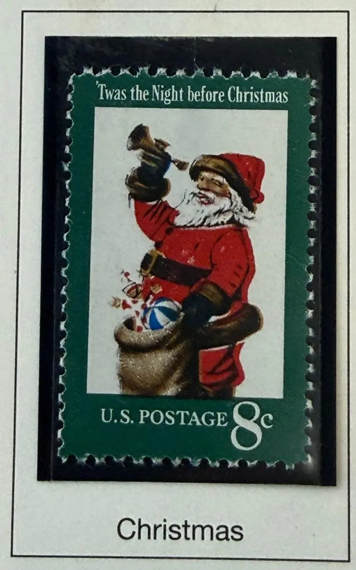 1972 United States 8¢ Christmas Santa Claus Stamp – Scott #1472 | Classic Holiday Issue Heritage Pastime