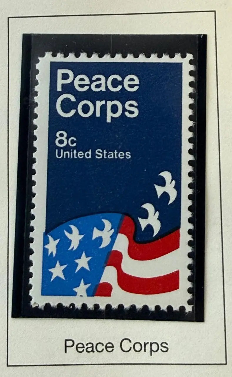 1972 United States 8¢ Peace Corps Commemorative Stamp – Scott #1459 | International Service Tribute Heritage Pastime