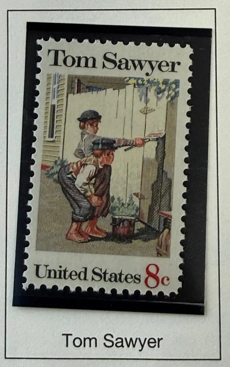 1972 United States 8¢ Tom Sawyer Stamp – American Folklore Series | Scott #1471 Heritage Pastime