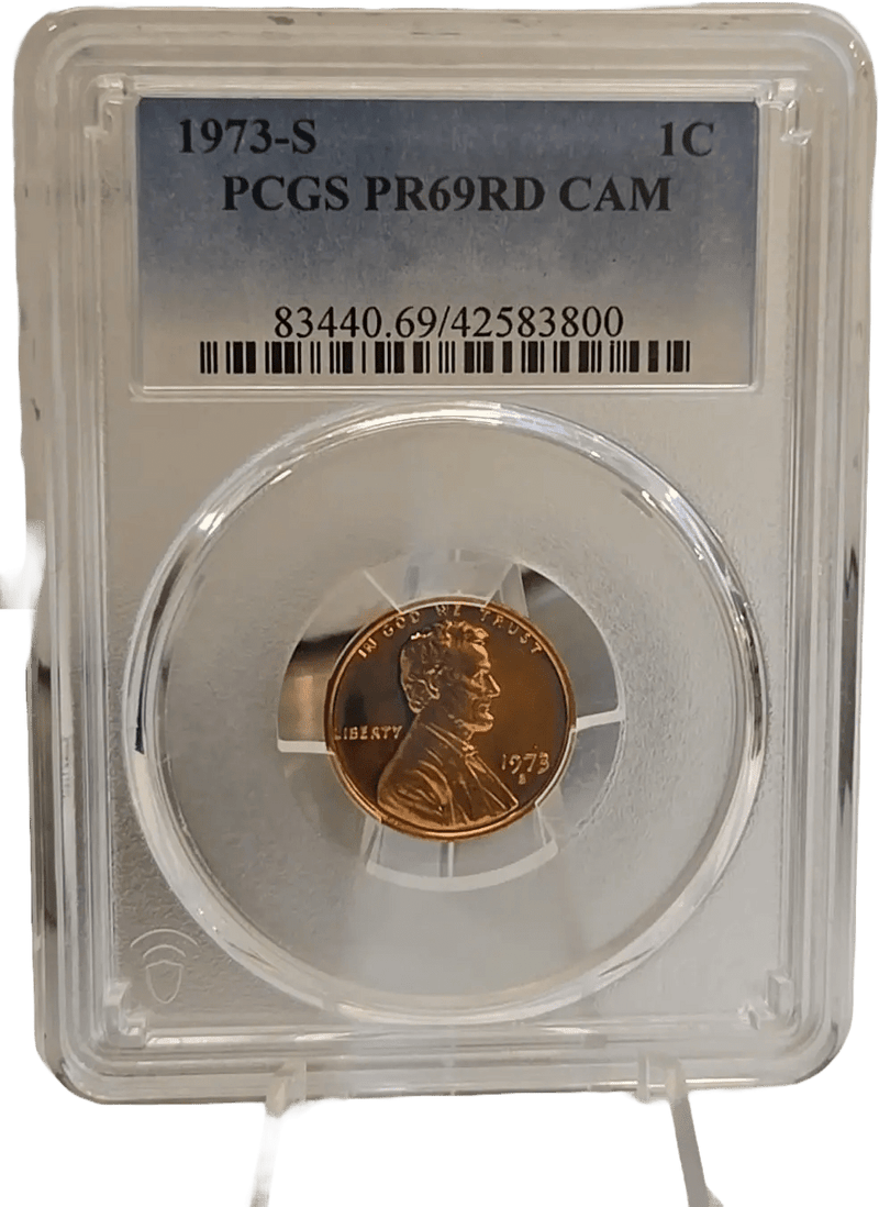 1973-S Lincoln Cent 1C PCGS PR69 RD CAM – Red Cameo Proof – San Francisco Mint Gem Heritage Pastime