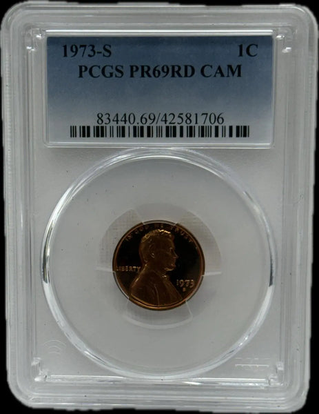 1973-S Lincoln Cent, PR69RD CAM – A Premium Gem Proof-Like Coin Heritage Pastime