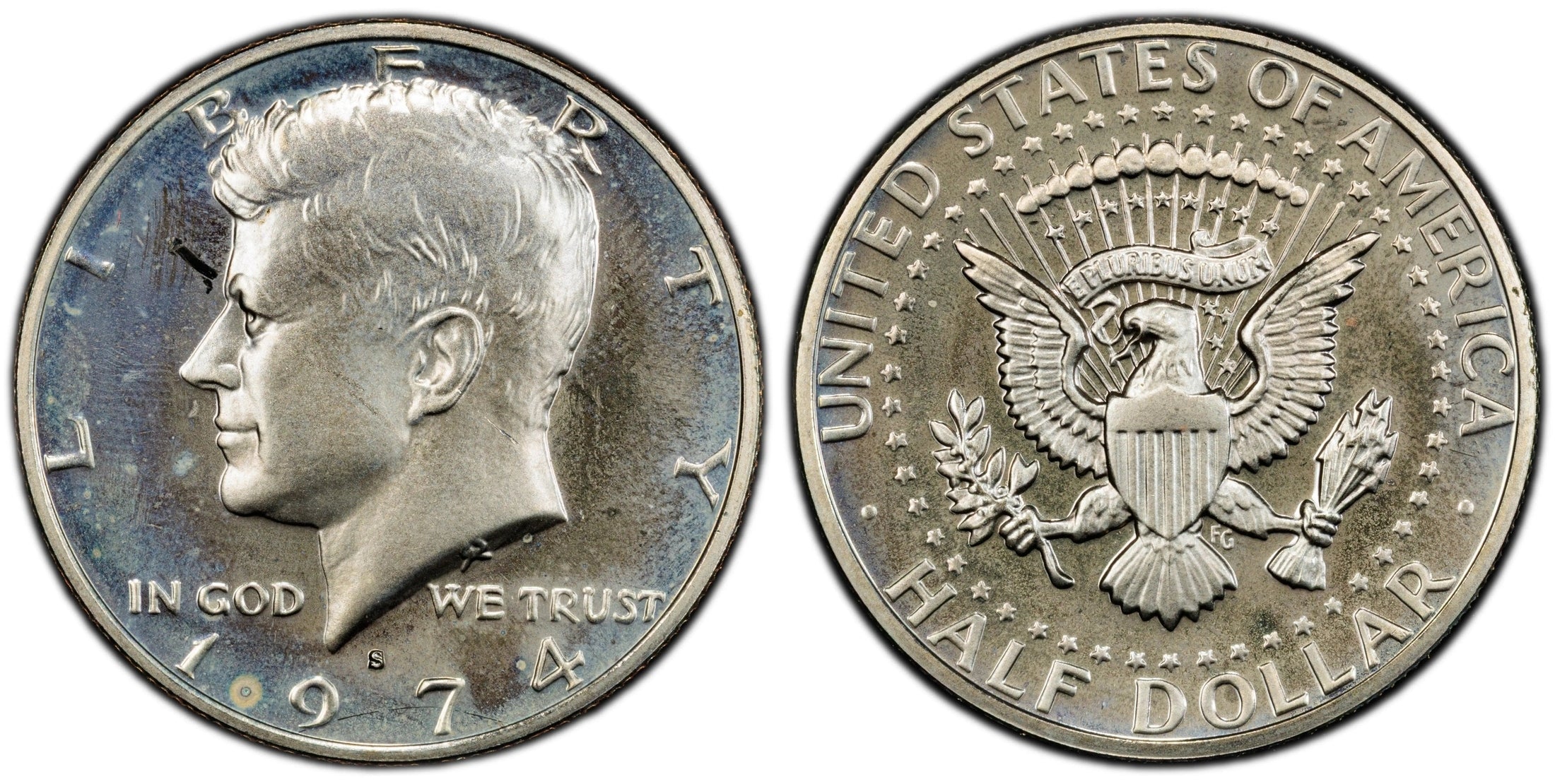 1974-S Kennedy Half Dollar – PCGS PR66 Cameo (CAM) | Proof Clad Half Dollar | San Francisco Mint Certified Coin Heritage Pastime