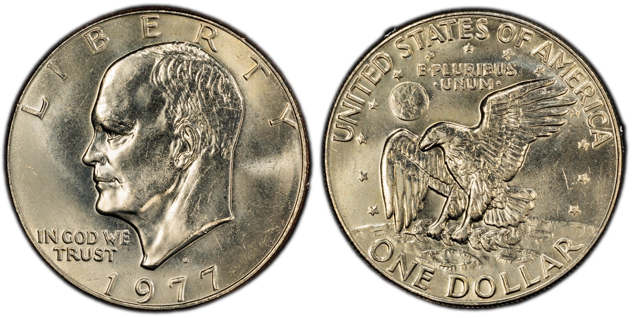 1977-D Eisenhower Dollar $1 – PCGS MS64 | High-Grade Denver Mint Collector Coin Heritage Pastime
