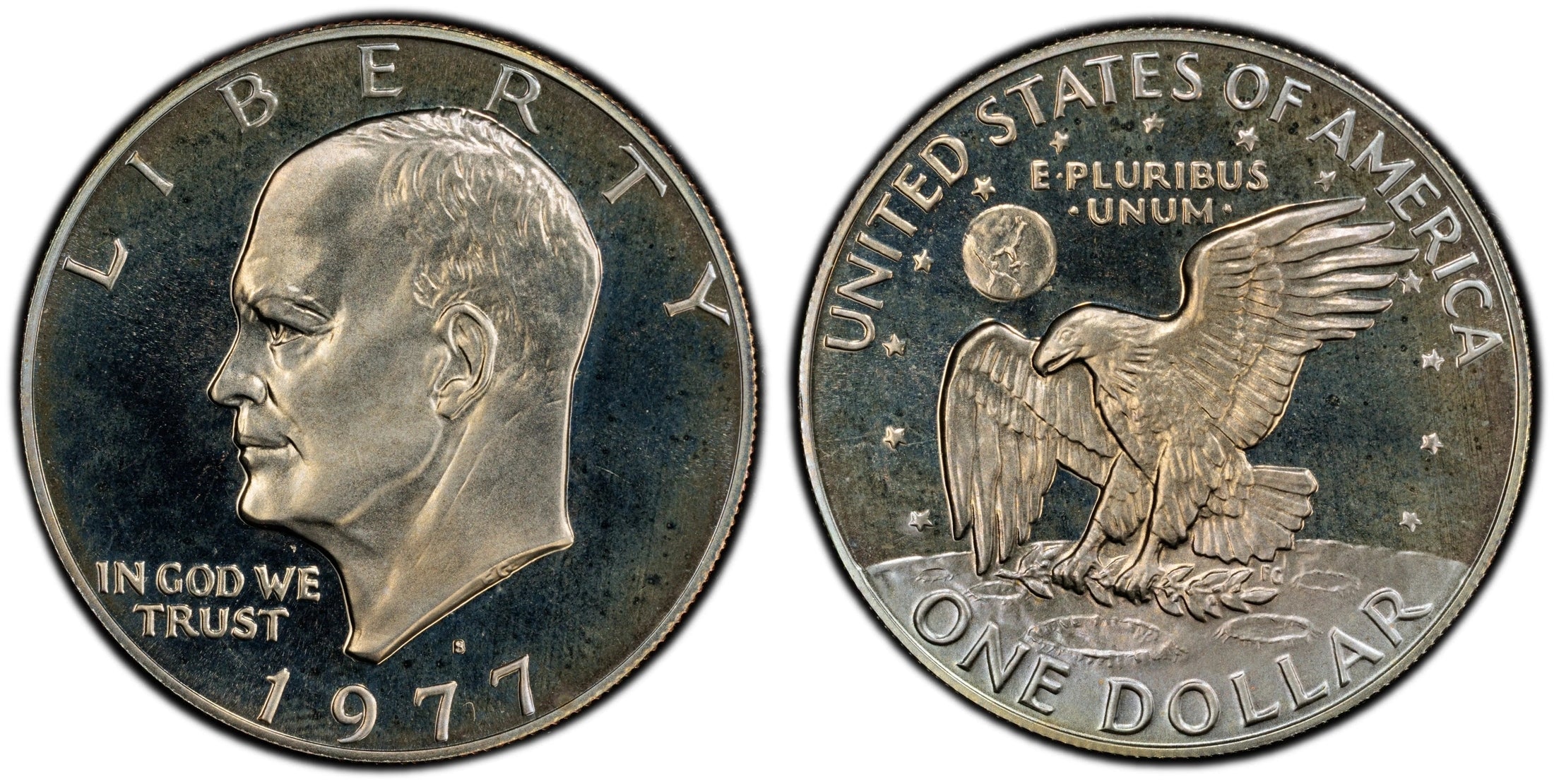 1977-S Eisenhower Dollar $1 – PCGS PR68 Cameo (CAM) Proof Coin | High-Grade Collector Issue Heritage Pastime