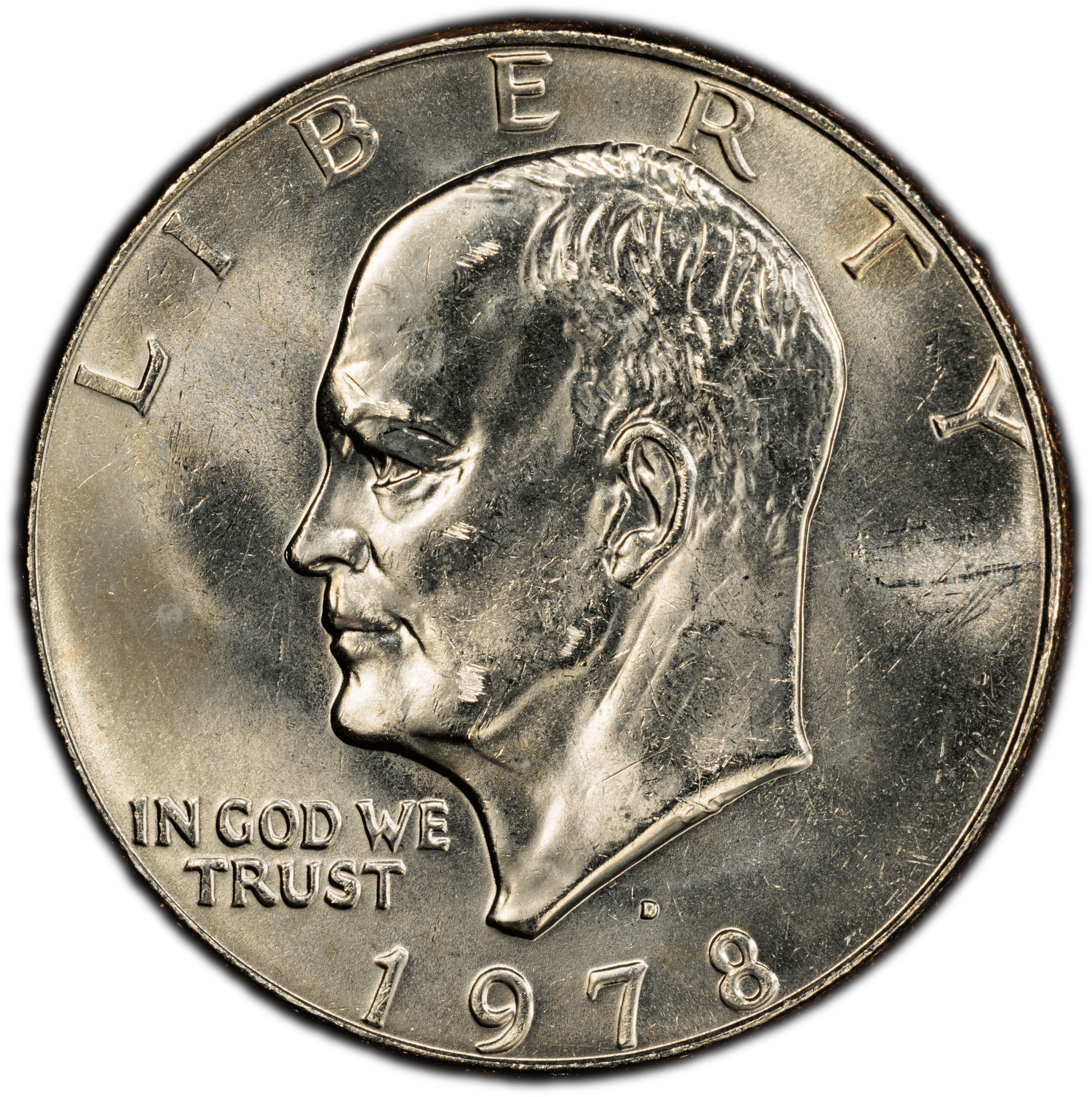 1978-D Eisenhower Dollar $1 – PCGS Genuine UNC Details (Scratch) | Last-Year Issue Collector Coin Heritage Pastime