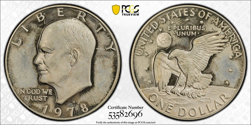 1978-S Eisenhower Dollar – PCGS PR66 Deep Cameo | Final-Year Proof Issue Heritage Pastime