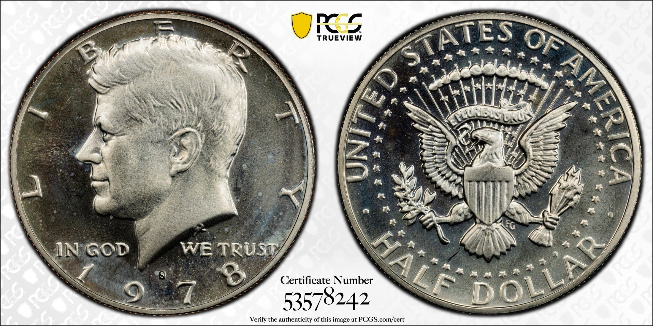 1978-S Kennedy Half Dollar – PCGS PR67 Cameo (CAM) | Proof Clad Half Dollar | High-Grade Certified U.S. Coin Heritage Pastime