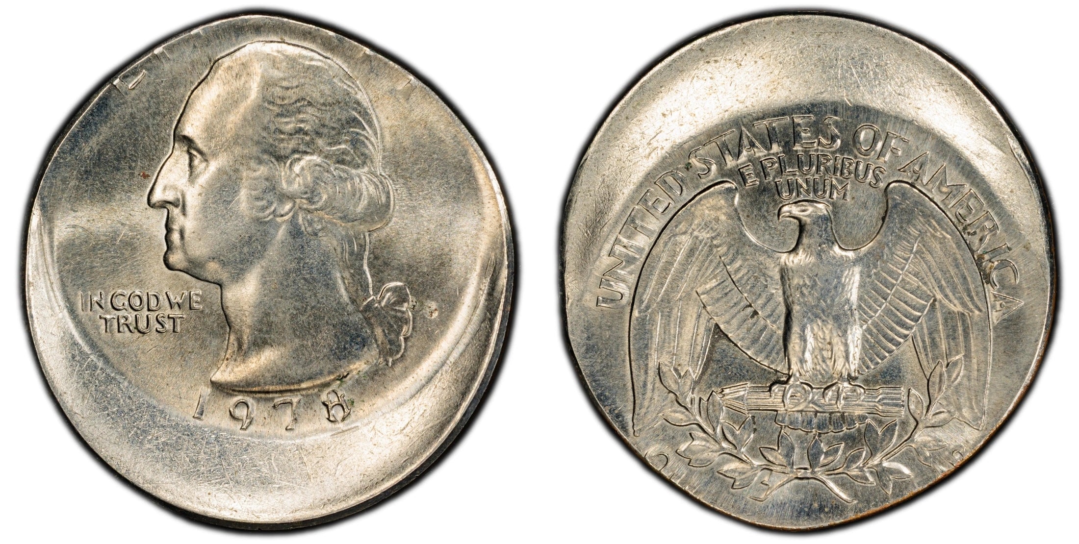 1978 Washington Quarter 25¢ – PCGS AU58 Off-Center Strike (20%) | Rare Mint Error Coin Heritage Pastime
