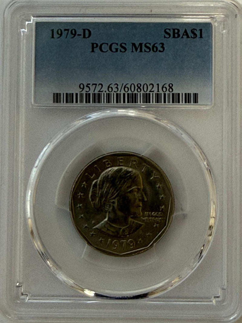 1979-D Susan B. Anthony Dollar PCGS MS63 – First-Year Issue