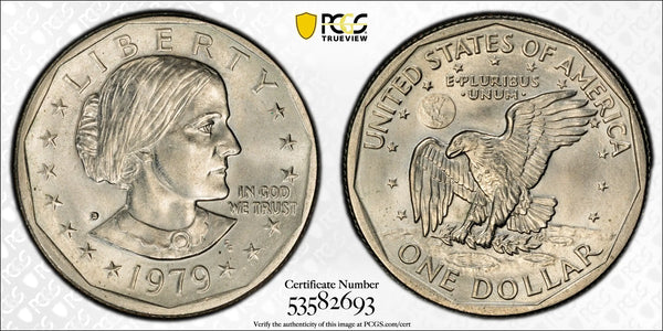1979-D Susan B. Anthony Dollar – PCGS MS63 | First-Year Denver Issue Heritage Pastime