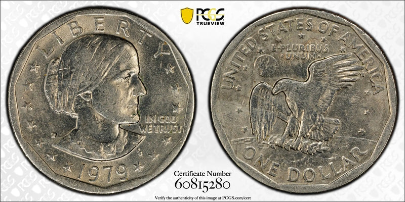 1979-P Susan B. Anthony Dollar Wide Rim FS-301 – PCGS AU55 | Near Date Variety Heritage Pastime