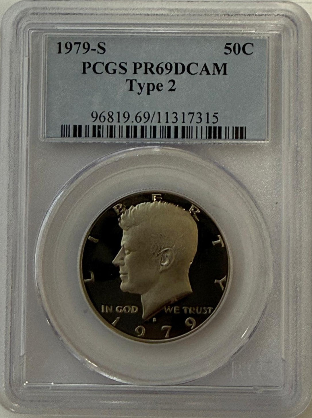 1979-S Kennedy Half Dollar – PCGS PR69DCAM Type 2 | Deep Cameo Proof | Near Perfect