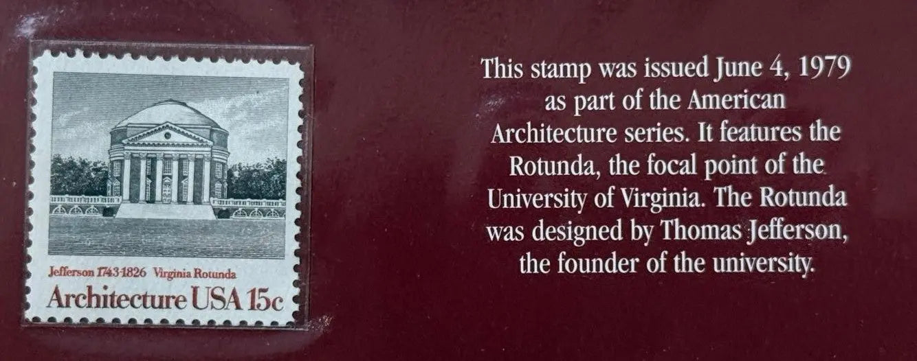 1979 U.S. 15¢ Rotunda, University of Virginia Stamp – American Architecture Series Heritage Pastime