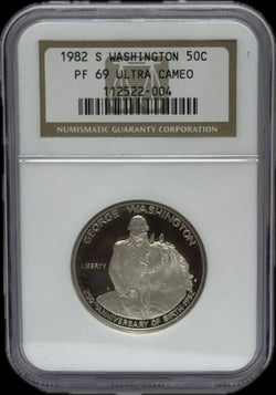 1982-S Washington Half Dollar PF69 Ultra Cameo – Calidad Proof Excepcional