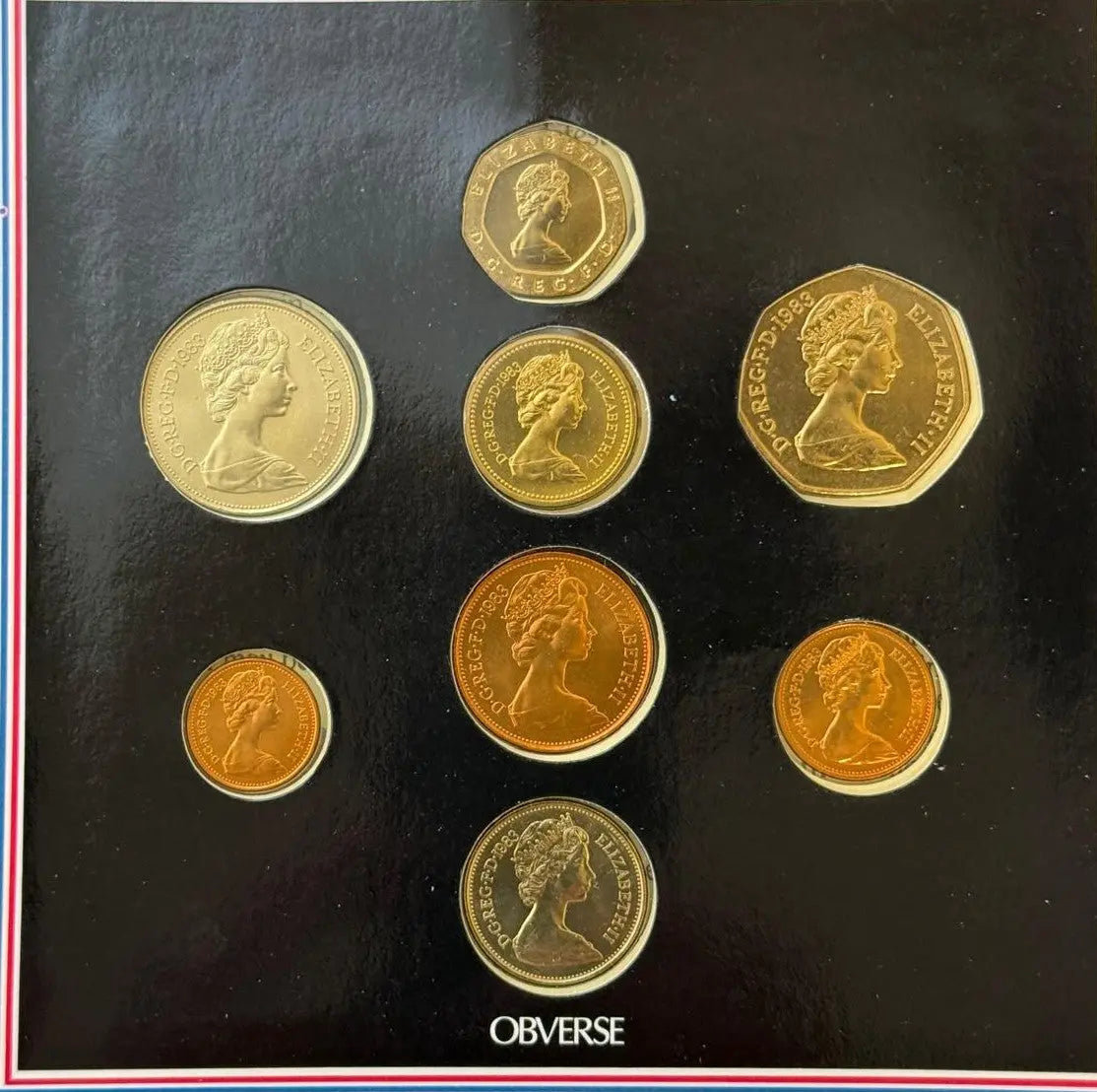 1983 United Kingdom Uncirculated Coin Collection – Royal Mint Original Set Heritage Pastime