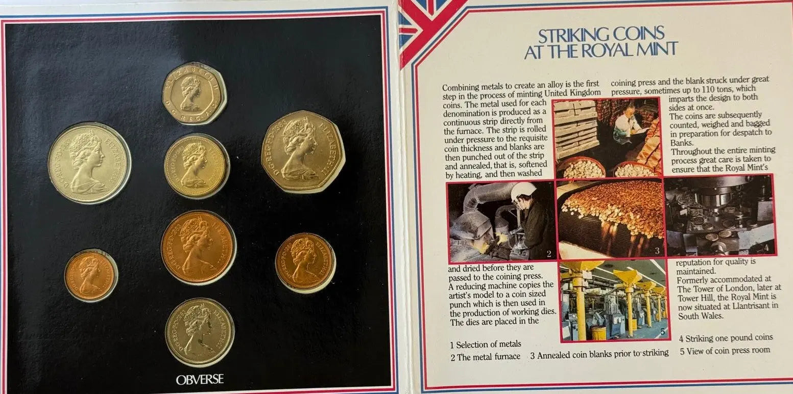 1983 United Kingdom Uncirculated Coin Collection – Royal Mint Original Set Heritage Pastime