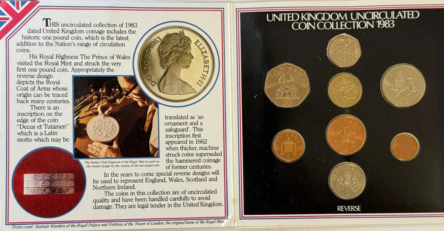 1983 United Kingdom Uncirculated Coin Collection – Royal Mint Original Set Heritage Pastime
