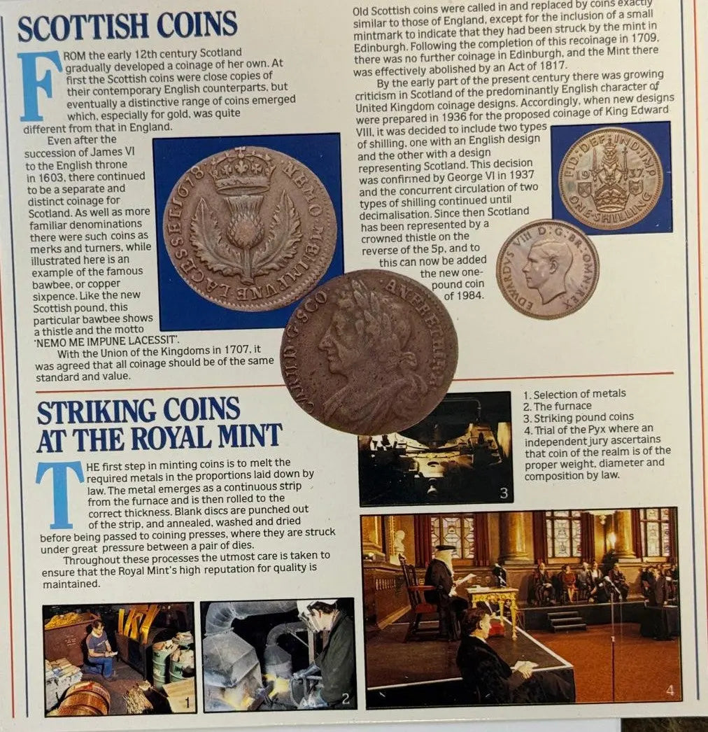 1984 United Kingdom Brilliant Uncirculated Coin Collection – Royal Mint Original Set Heritage Pastime