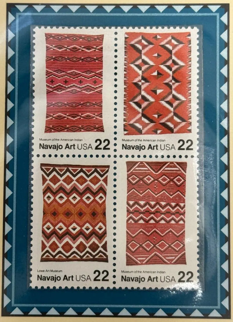 1986 “Navajo Art USA” Block of 4 – 22¢ U.S. Stamps | American Folk Art Series (MNH) Heritage Pastime