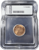 1987 Lincoln Cent Partial Collar Error ICG MS65 RD reverse showing uneven rim