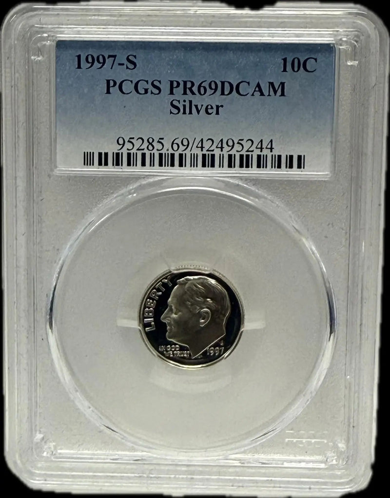 1997-S Roosevelt Dime 10C Silver – PCGS PR69DCAM | Near-Perfect Deep Cameo Proof Heritage Pastime