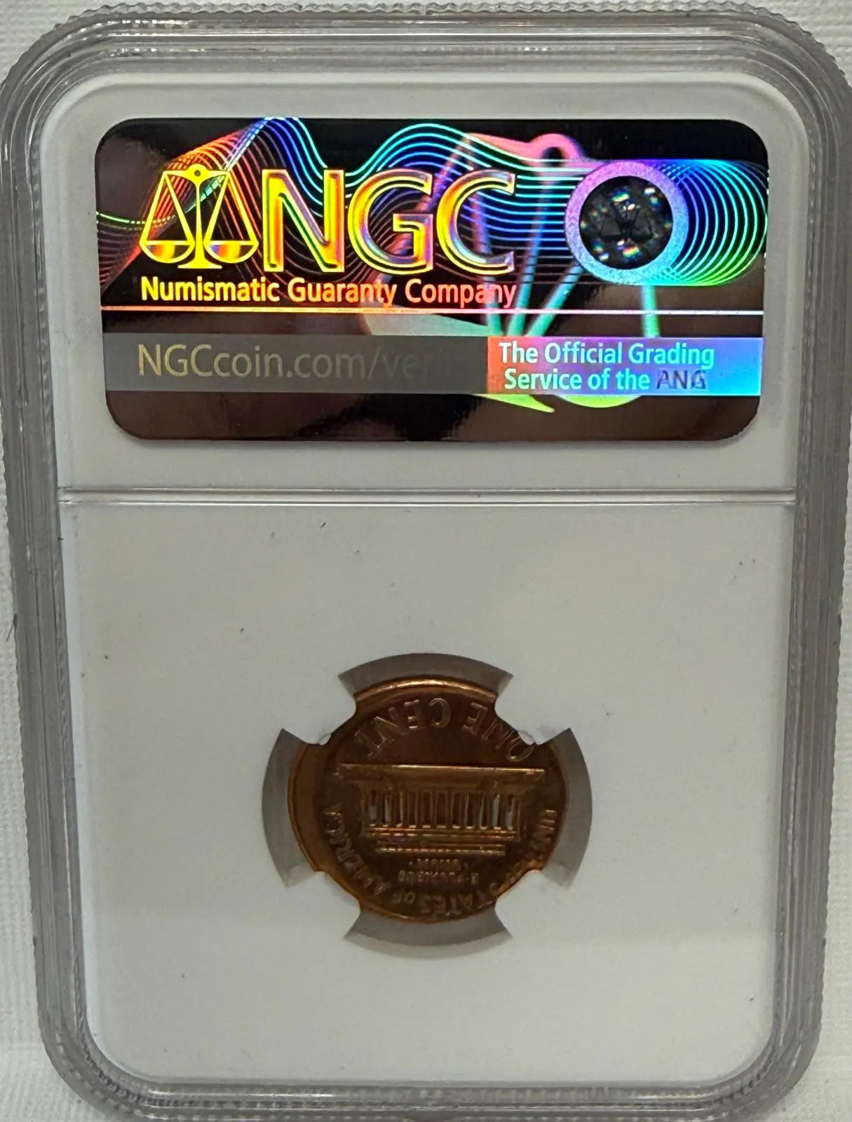 1998 Lincoln Cent, Mint Error – Uncirculated Struck Off-Center, Northeast Error Collection Heritage Pastime