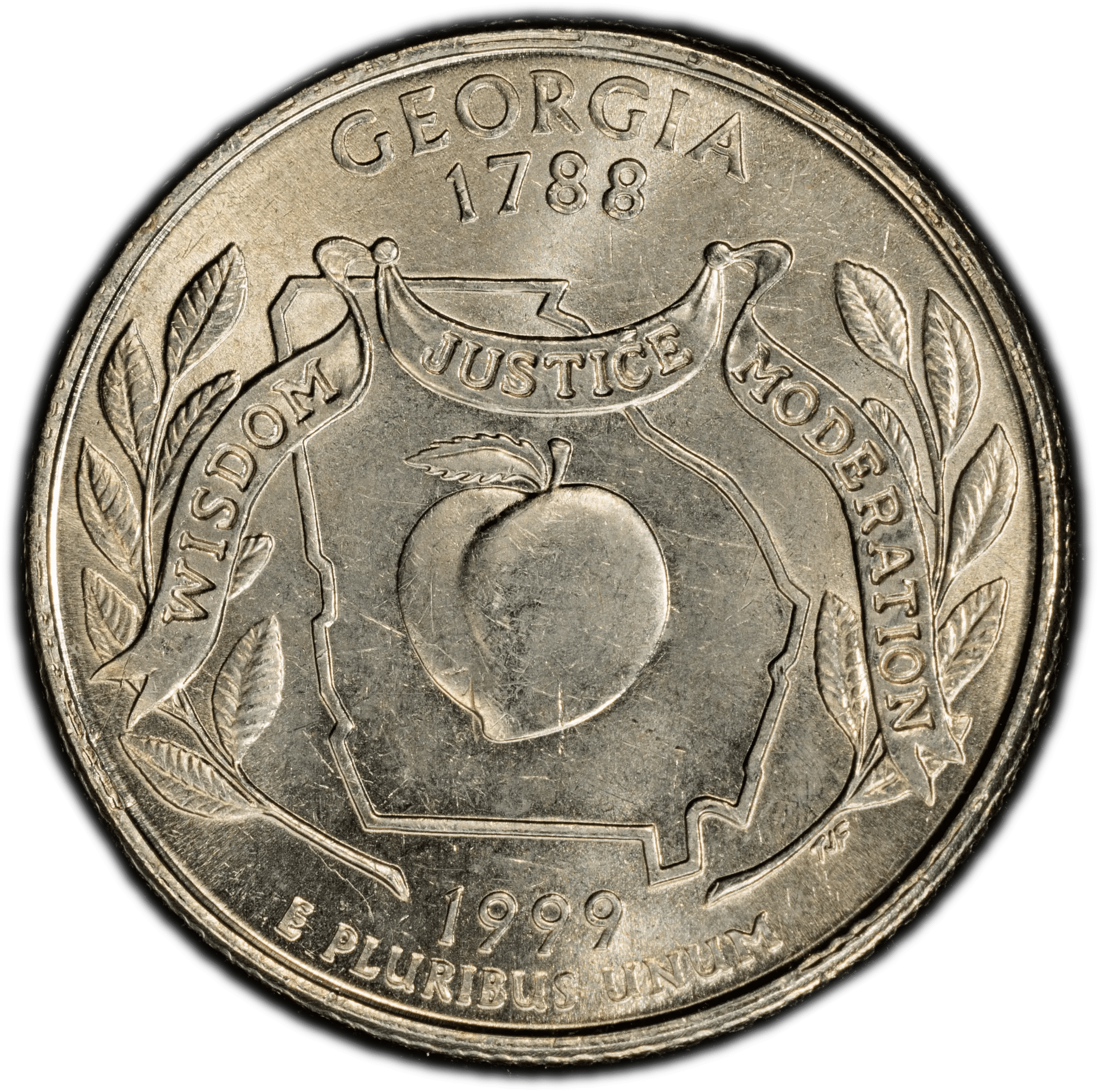 1999-P Georgia State Quarter – PCGS MS64 | First-Year Statehood Quarter Issue Heritage Pastime