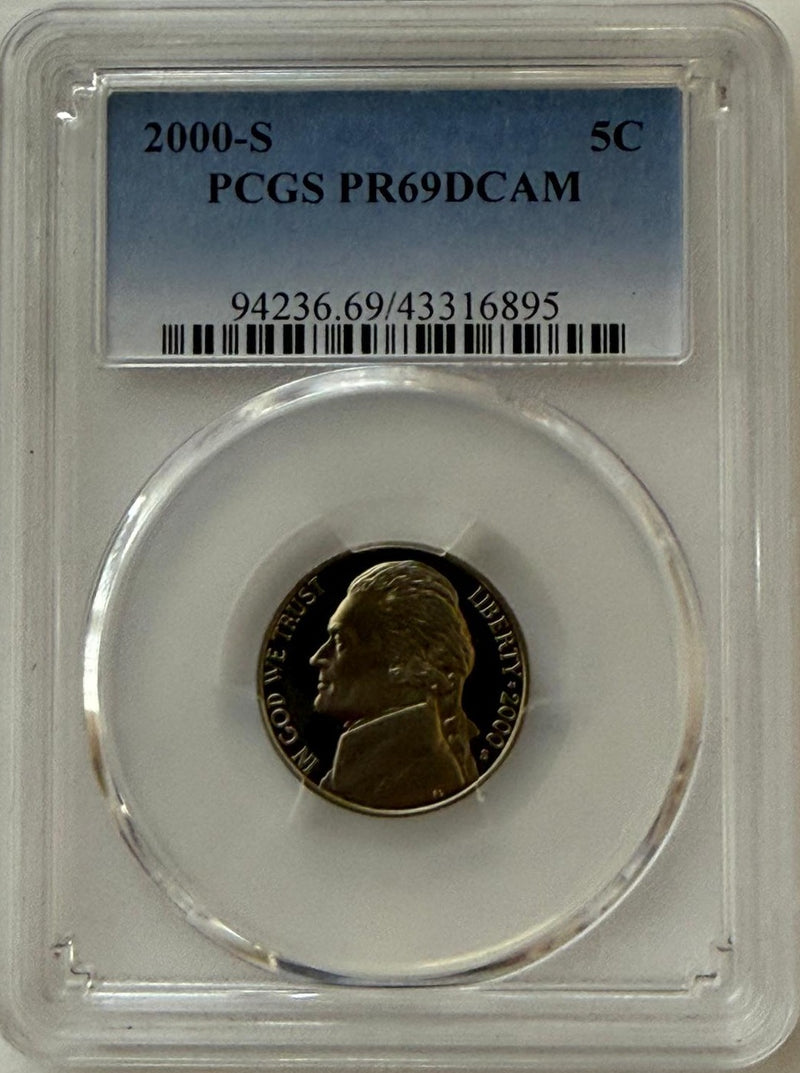 2000-S Roosevelt Dime PCGS PR69DCAM – Deep Cameo Near-Perfect Proof Coin