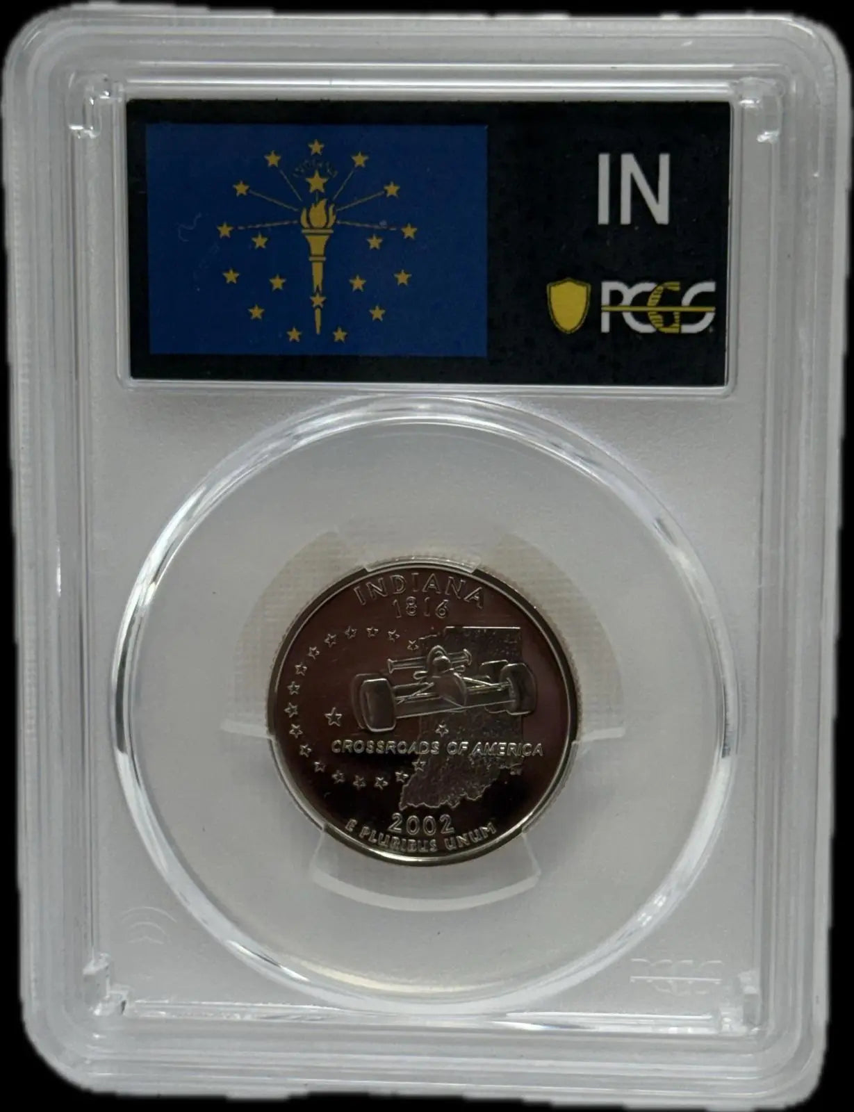 2002-S 25C PCGS PR69 DCAM Indiana – Rare, Near-Perfect Proof Coin Heritage Pastime