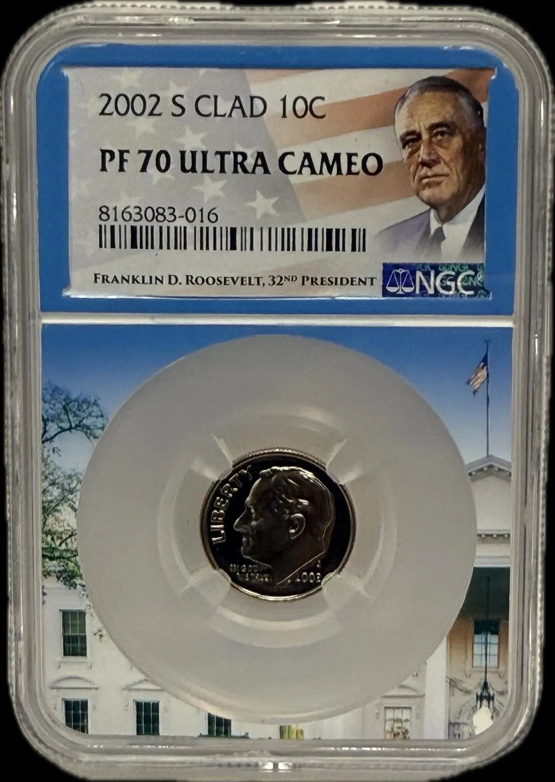 2002-S Roosevelt Dime 10C Clad – PCGS PR70 Ultra Cameo | Perfect Proof Coin Heritage Pastime