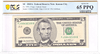 2003A $5 FRN PCGS 65PPQ Fancy PARTIAL REVERSE LADDER BOOKEND Serial #FJ00432100B Heritage Pastime